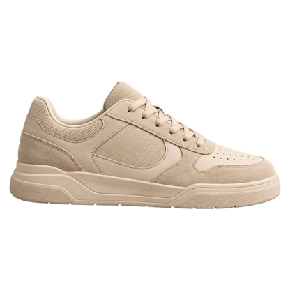 Sneakerempire Beige Men’s Casual Sneakers – Lace-Up Everyday Low-Top Shoes