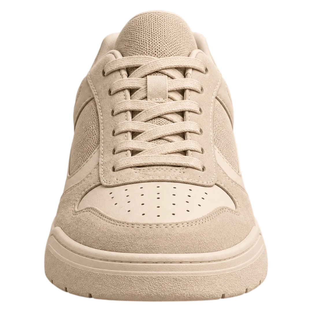 Sneakerempire Beige Men’s Casual Sneakers – Lace-Up Everyday Low-Top Shoes