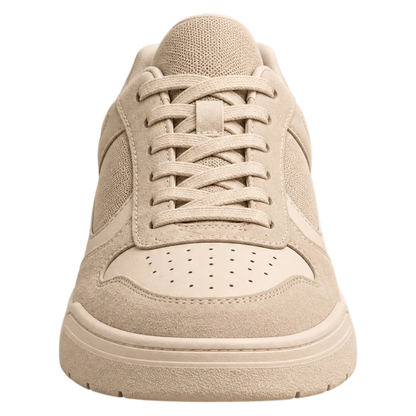 Sneakerempire Beige Men’s Casual Sneakers – Lace-Up Everyday Low-Top Shoes