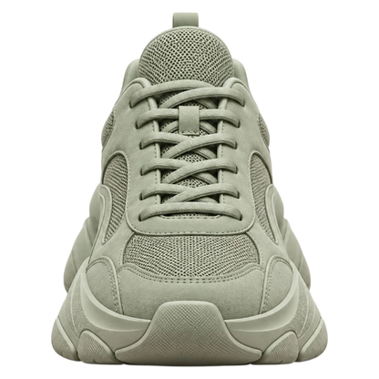 Sneakerempire Sage Green Men’s Chunky Sneakers – Lace-Up Casual Everyday Shoes