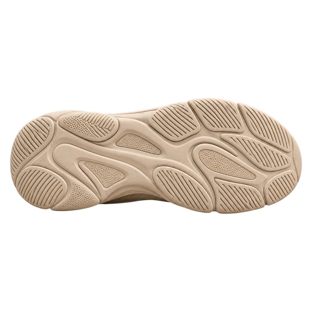 Sneakerempire Sand Beige Men’s Chunky Sneakers – Breathable Lace-Up Streetwear Shoes