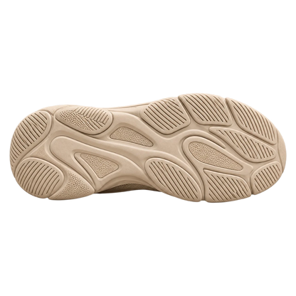 Sneakerempire Sand Beige Men’s Chunky Sneakers – Breathable Lace-Up Streetwear Shoes