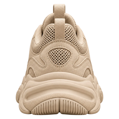 Sneakerempire Sand Beige Men’s Chunky Sneakers – Breathable Lace-Up Streetwear Shoes