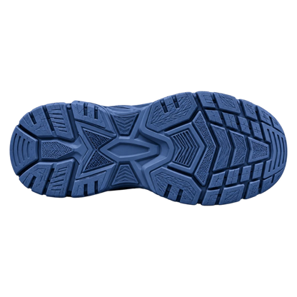Sneakerempire Slate Blue Men’s Chunky Sneakers – Breathable Lace-Up Streetwear Shoes