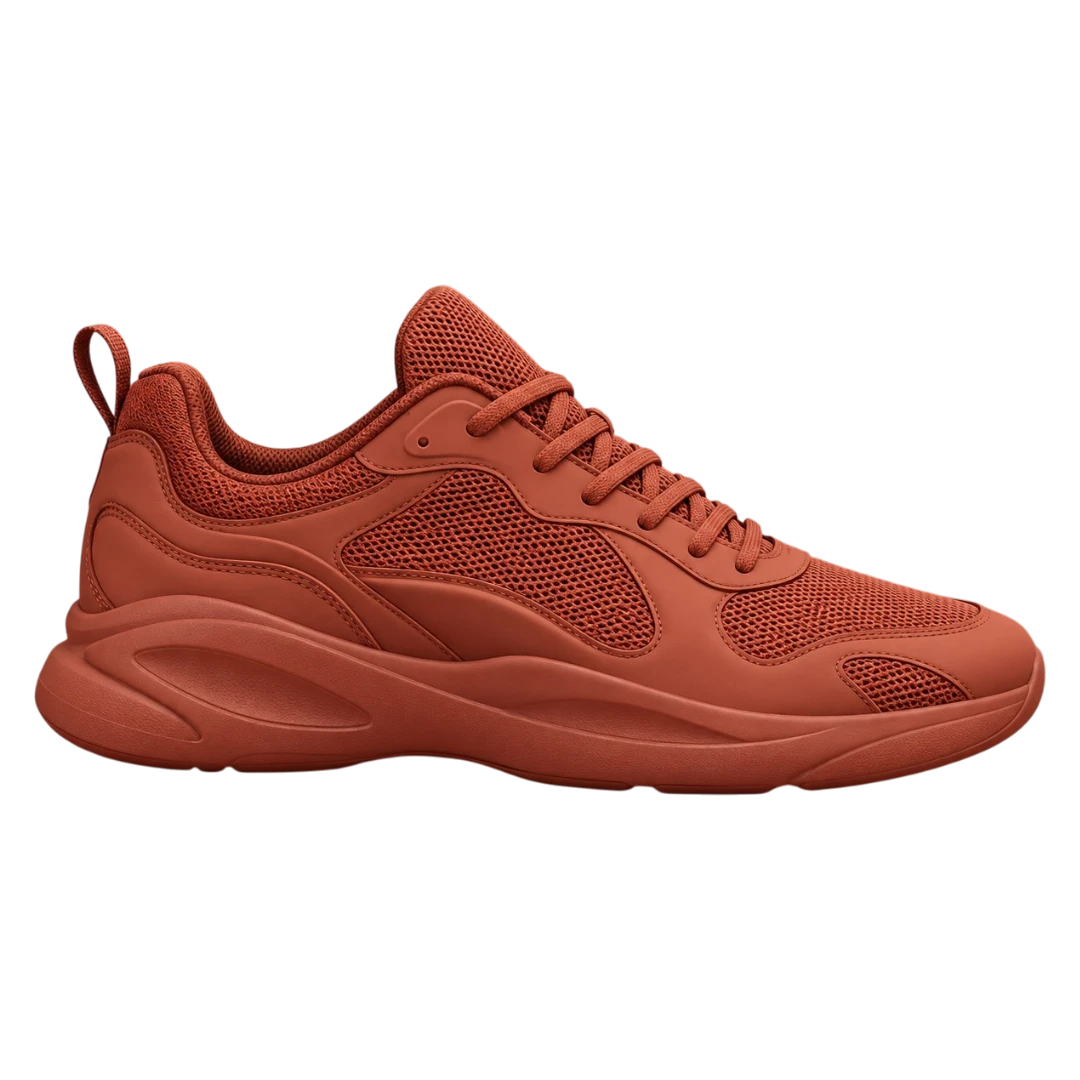Sneakerempire Terracotta Men’s Chunky Sneakers – Breathable Mesh Casual Shoes